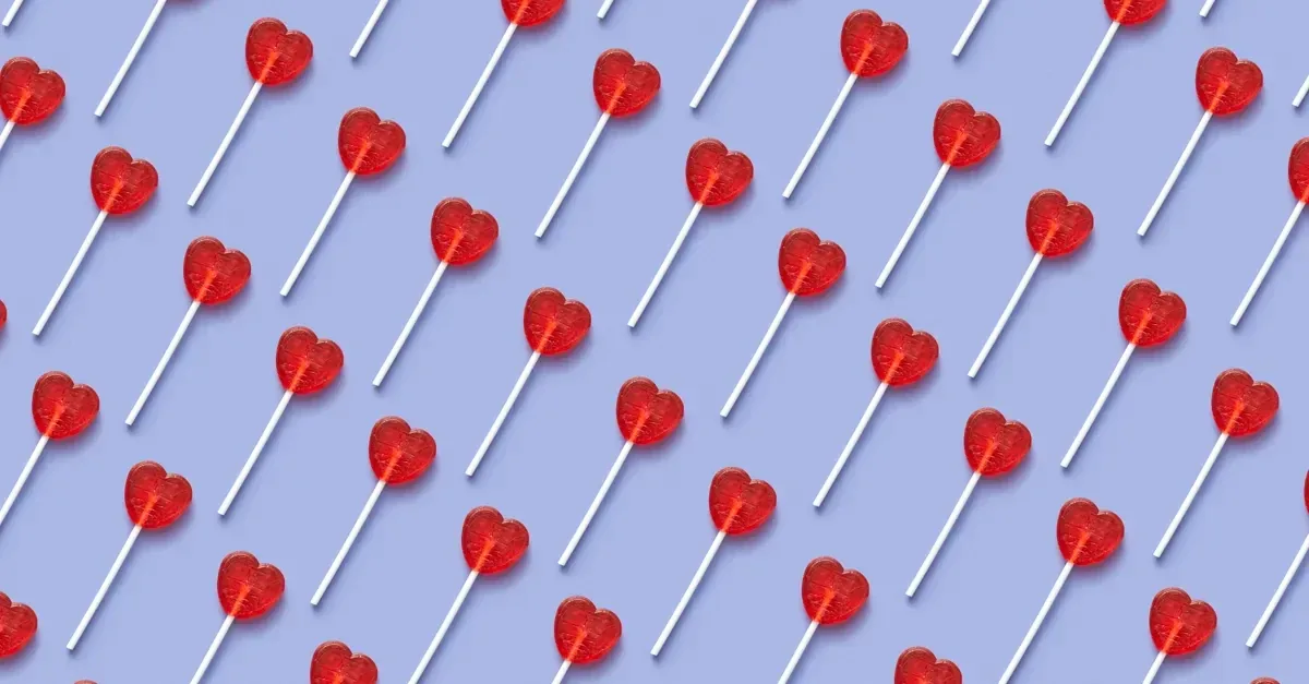 parlak lolipop cilası şeker tezgâhında